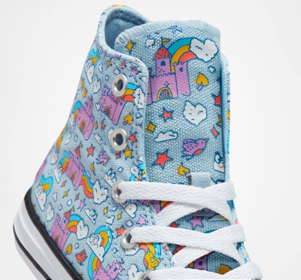 Converse Chuck Taylor All Star Rainbow Castles High Tops Shoes Blue / Pink | CV-584IYN