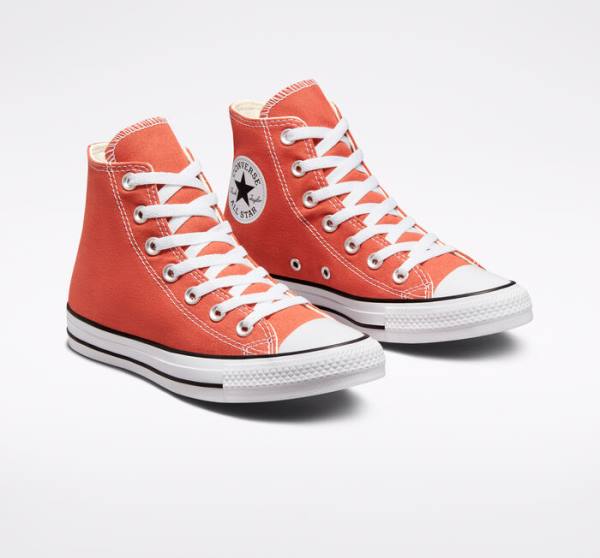 Converse Chuck Taylor All Star Seasonal Color High Tops Shoes Orange | CV-543KCH