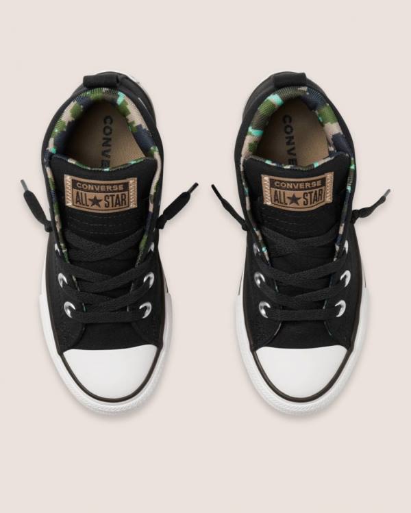 Converse Chuck Taylor All Star Street Digi Camo High Tops Shoes Black | CV-756KBI