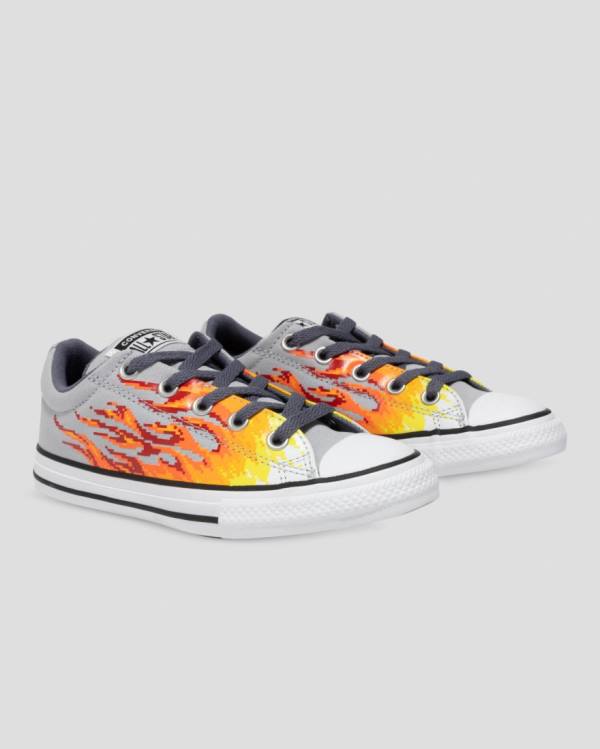 Converse Chuck Taylor All Star Street Digi Flame Low Tops Shoes Grey Yellow | CV-965HBX