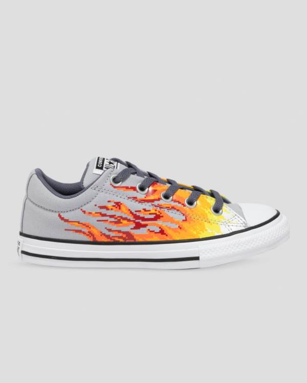 Converse Chuck Taylor All Star Street Digi Flame Low Tops Shoes Grey Yellow | CV-965HBX