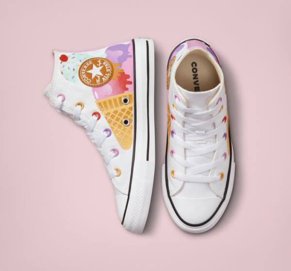 Converse Chuck Taylor All Star Sweet Scoops High Tops Shoes White / Beige White | CV-059WEC