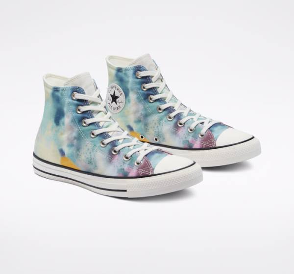 Converse Chuck Taylor All Star Tie-Dye High Tops Shoes Multicolor / Black | CV-215FCK