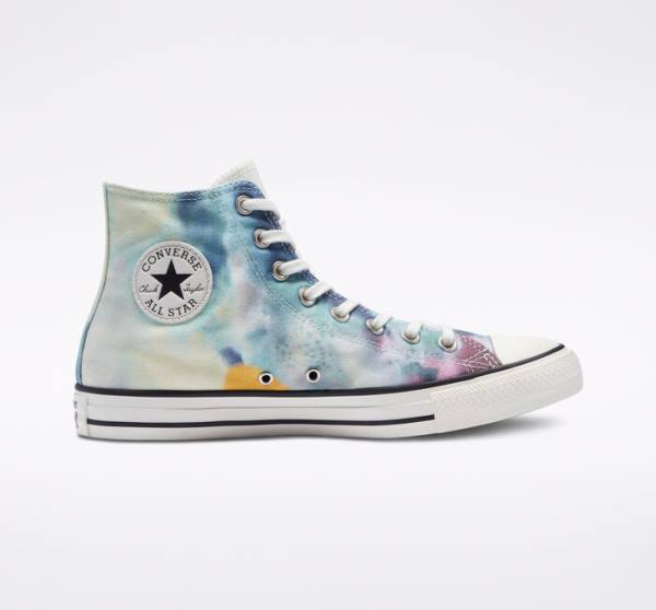 Converse Chuck Taylor All Star Tie-Dye High Tops Shoes Multicolor / Black | CV-437RFG