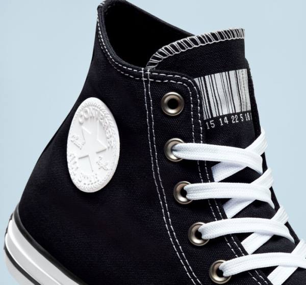 Converse Chuck Taylor All Star Translucent Barcode High Tops Shoes Black / White | CV-235TLH