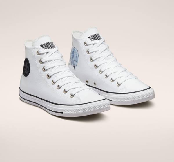 Converse Chuck Taylor All Star Translucent Barcode High Tops Shoes White / Black / White | CV-301RVO