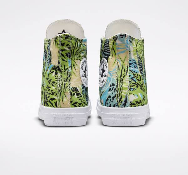 Converse Chuck Taylor All Star Tropical Florals High Tops Shoes Light Green / White | CV-273MAN