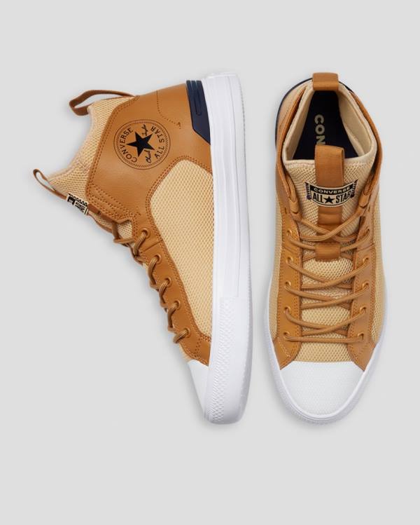 Converse Chuck Taylor All Star Ultra High Tops Shoes Brown | CV-569YFG