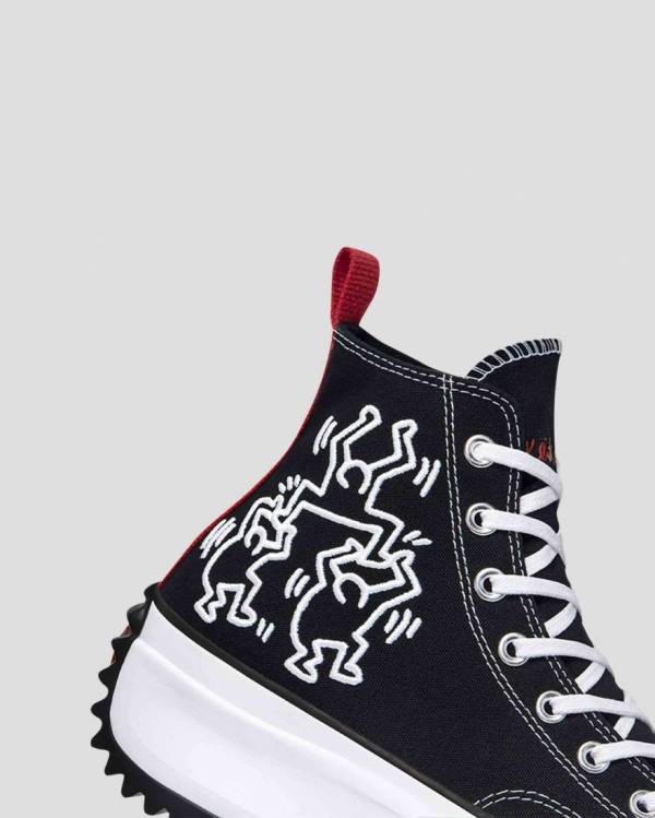 Converse Keith Haring Run Star Hike High Tops Shoes Black | CV-367AMQ