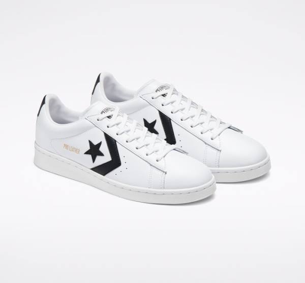 Converse OG Pro Leather Low Tops Shoes White / Black / White | CV-853MTD