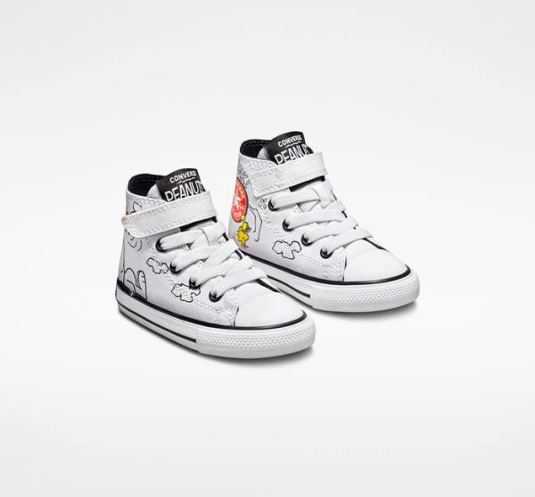 Converse Peanuts Chuck Taylor All Star Easy-On High Tops Shoes White / Black / Red | CV-235ZSM