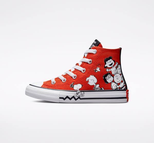 Converse Peanuts Chuck Taylor All Star High Tops Shoes Red / Black / White | CV-682SIU