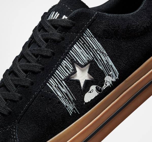 Converse Peanuts One Star Low Tops Shoes Black / Orange | CV-598QWO