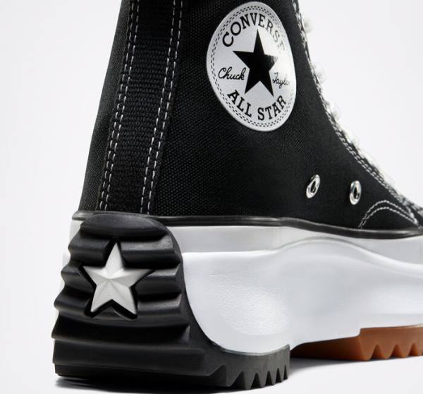 Converse Run Star Hike Platform High Tops Shoes Black / White | CV-543GKI