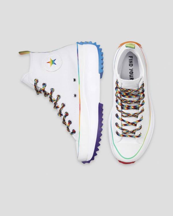 Converse Run Star Hike Pride High Tops Shoes White | CV-140BAM