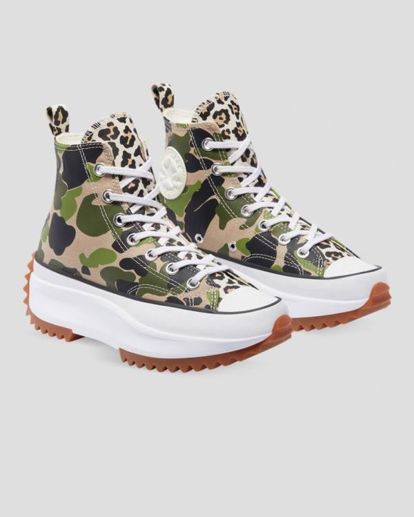 Converse Run Star Hike Wild Archive High Tops Shoes Camo | CV-748YNX