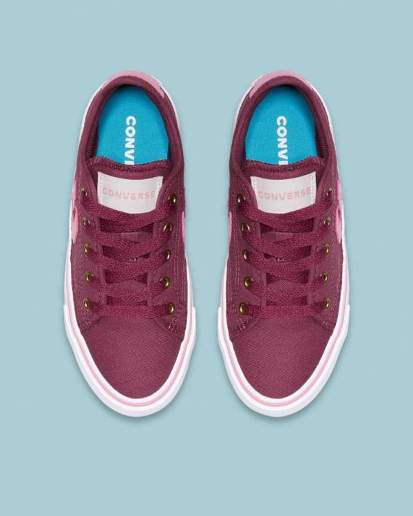 Converse Star Replay Low Tops Shoes Burgundy | CV-695VUO