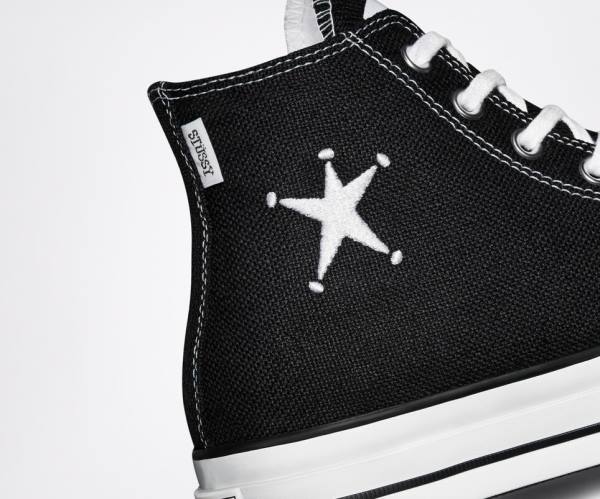 Converse Stussy Chuck 70 High Tops Shoes Black / White | CV-402CBH