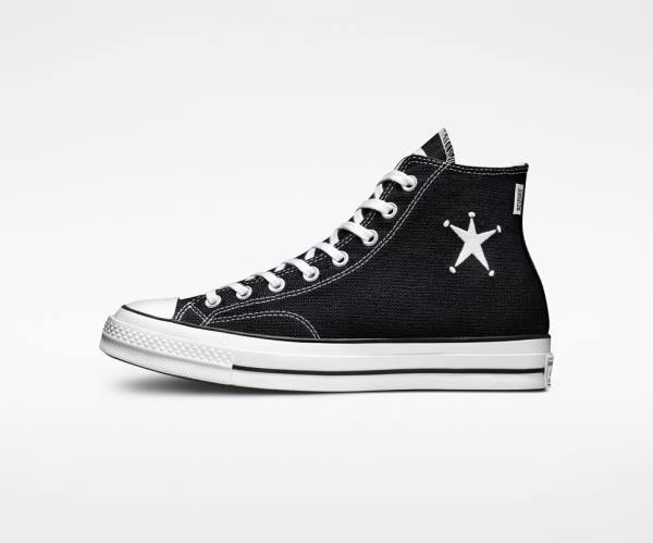 Converse Stussy Chuck 70 High Tops Shoes Black / White | CV-794TON